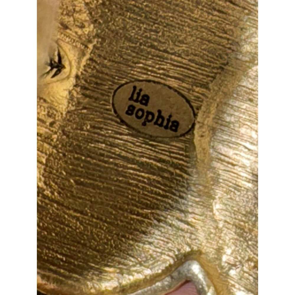 Lia Sophia Leaf Cuff Goldtone Arboretum Bracelet Adjustable Retired Design - Picture 6 of 6